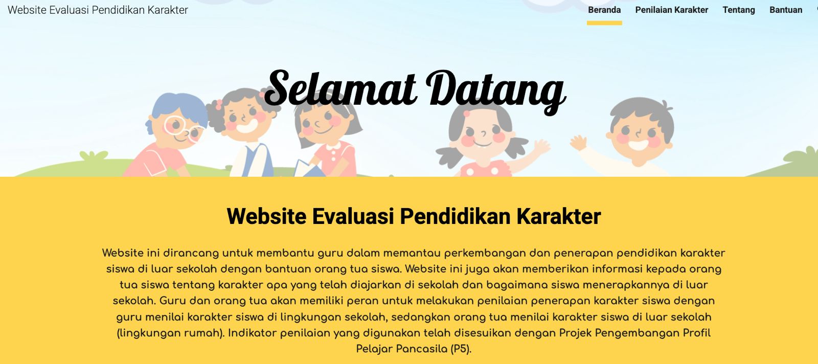 Evaluasi Pendidikan Karakter untuk TK
